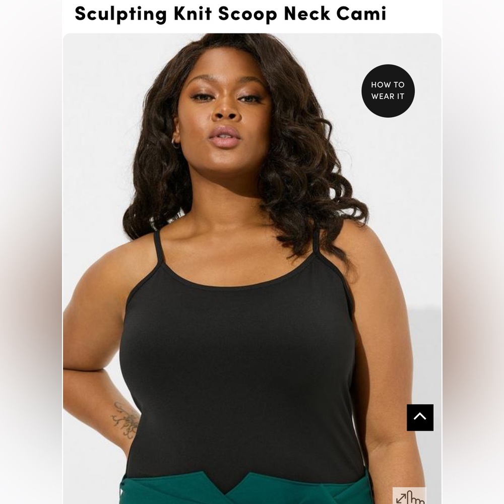 Torrid Sculpting knit scoop cami 0x nwt